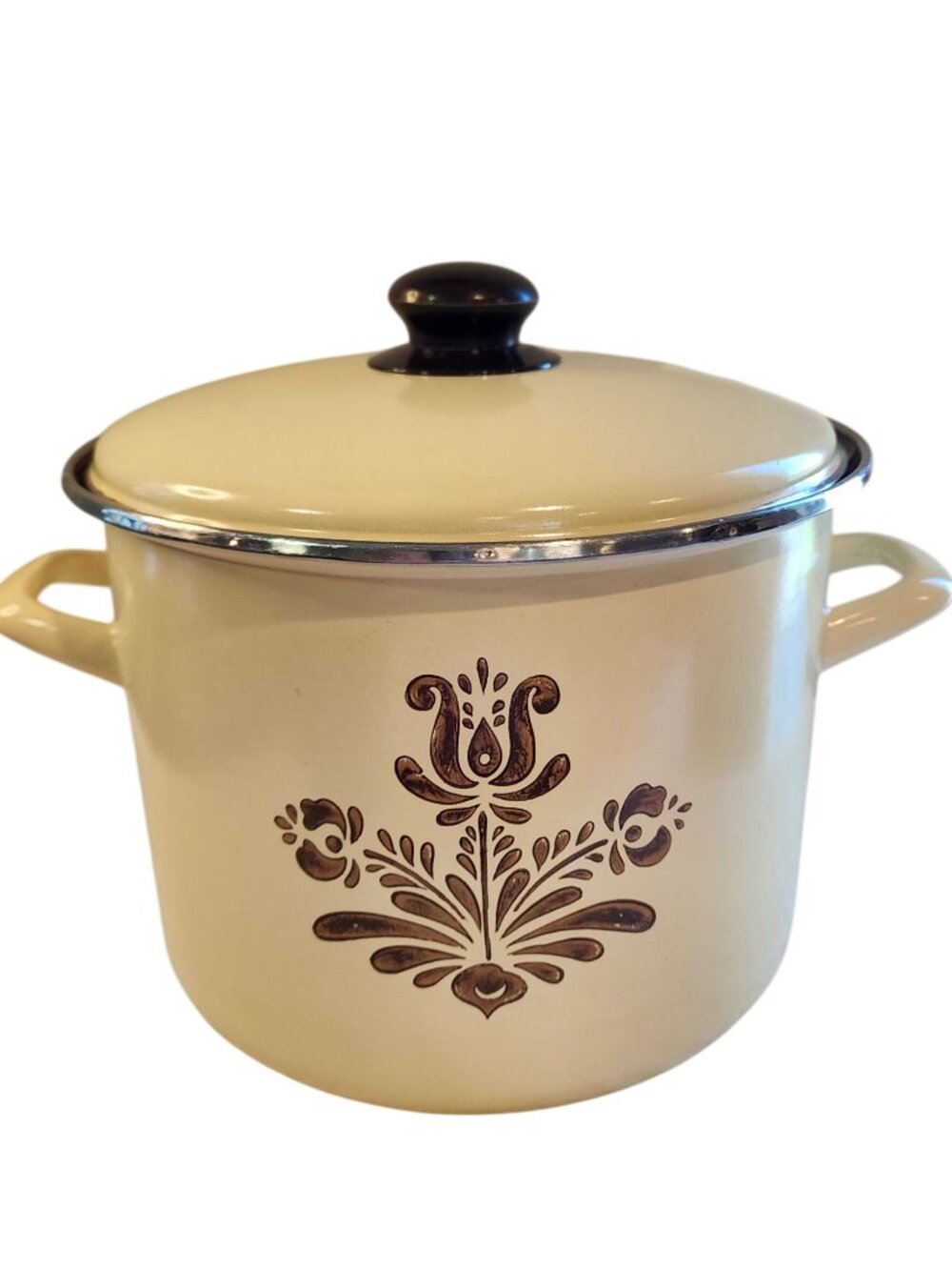 Pfaltzgraff Village 8 Quart Metal Stockpot & Metal Lid (Made in USA)
